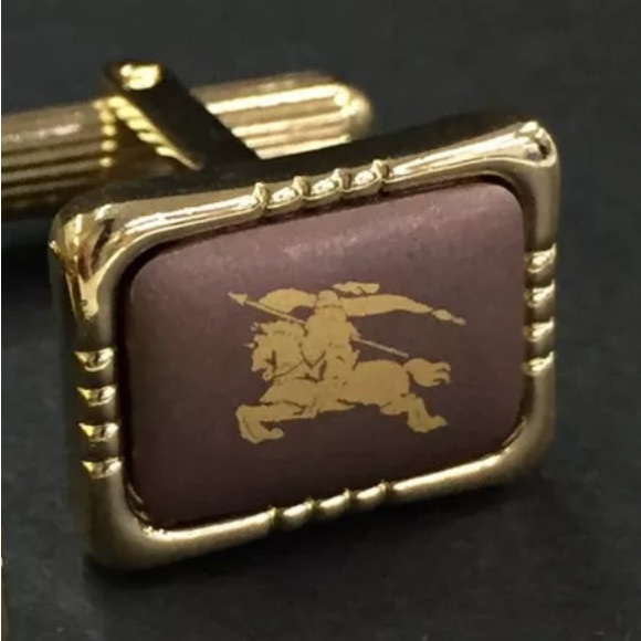 Authentic BURBERRY Horse Gold Tone Cuff Links - Picture 5 of 5